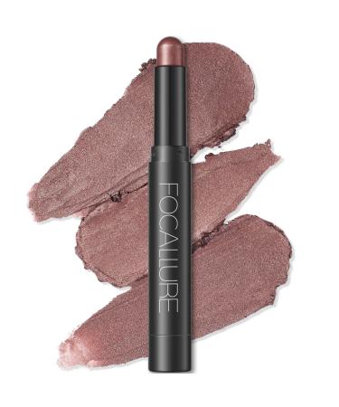 FOCALLURE Shimmer and Matte Cream Eyeshadow Stick Smooth Brilliant Eye Brightener Pencil High Pigment Eye Highlighter Pen for Women Long Lasting Waterproof Eye Shadow and Liners Makeup (GOSSIP)