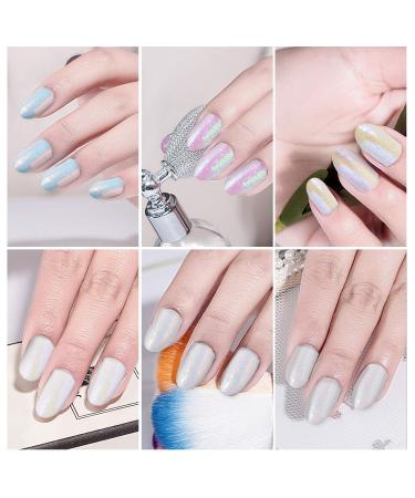 Buy Freeorr 6 PCs White Rubbing Glitter Nail Powder - Neon Unicorn & Mermaid Nail Art | Best Manicure Supplies for Stunning Nail Designs - Buy Online on GoSupps.com