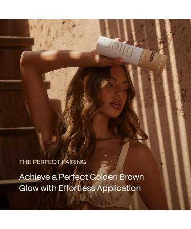 Filter By Molly-Mae Self Tanning Mousse Extra Dark | Fast Drying Fake Tan | Streak Free | Bronzed Glow | Moisturising Foam | Develops Fast | Long Lasting | 200ml - Buy Online on GoSupps.com