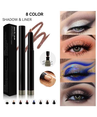 Light Brown Shadow Stick Liner Pencil - Long Lasting Waterproof Eyeliner Smudge Proof Matte Finish & Shimmering (#03) | International Shipping - Buy Online on GoSupps.com