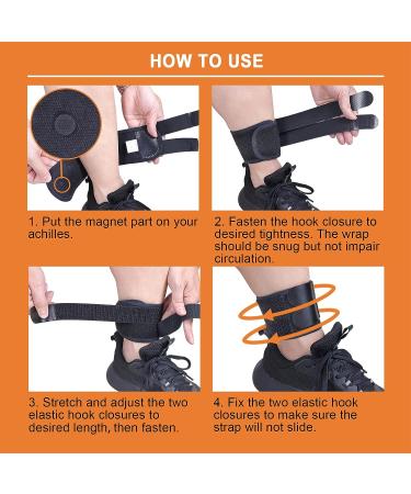 Vigorwise Magnetic Ankle Achilles Tendonitis Relief Brace - Men & Women Support with Elastic Straps | Pack of 1 - Buy Online on GoSupps.com