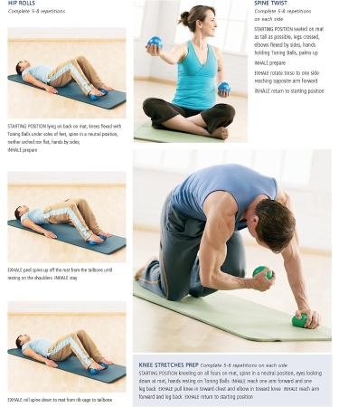 STOTT PILATES Toning Ball Blue 2lb - Premium Quality Fitness Equipment - Buy Online on GoSupps.com