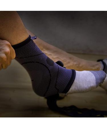 Dr. Wolf Ankle Compression Sleeve - Foot Brace for Plantar Fasciitis & Achilles Tendonitis Pain Relief - Men & Women Support for Volleyball, Tennis, Basketball, Soccer & Running (Medium) - Buy Online on GoSupps.com