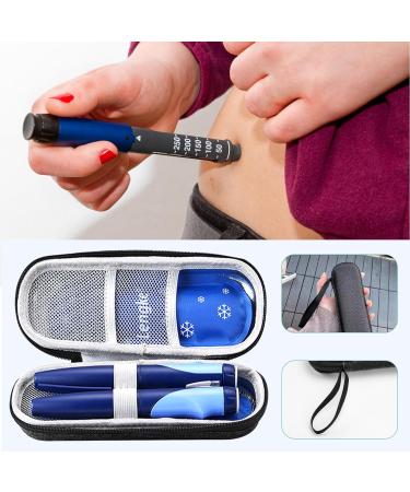 Vueinrg Insulin Pen Bag - Portable Oxford Diabetes Cooling Bag for Travel & Diabetic Accessories (Black) - Buy Online on GoSupps.com