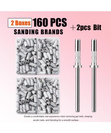 Small Sanding Bands for Nail Drill - 160 Pcs Set with 3.1mm Mandrel Bit - Perfect for Acrylic Nails & Gel Manicures | High-Quality 180# Zebra Nail File Bits - Buy Online on GoSupps.com