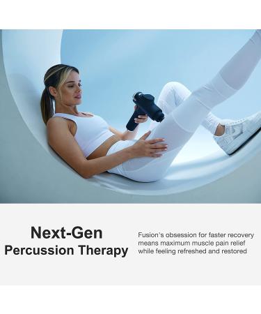Fusion Black Pro Muscle Massage Gun - Deep Tissue Percussion Massager for Athletes - Pain Relief & Relaxation - Buy Online on GoSupps.com