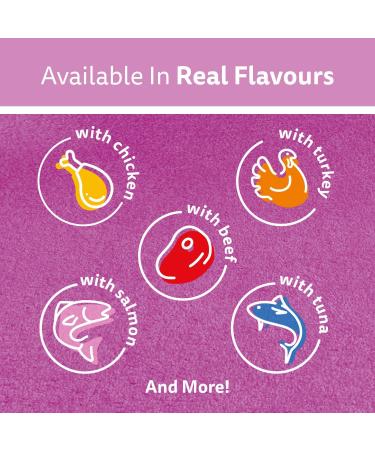 WHISKAS Perfect Portions Wet Cat Food Pat and Cuts in Gravy - Chicken - Chicken & Liver - Tuna - Salmon - 75g (24 Pack) - Buy Online on GoSupps.com