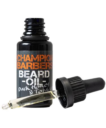 Champion Barbers- Scented Beard Oil for Men- Beard Growth Oil for Men for Grooming Beard and Mustache- Beard Softener for Men (Dark Honey & Tabacco 20ml) - Buy Online on GoSupps.com