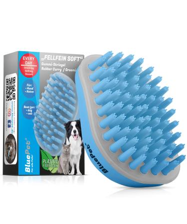 Bluepet Fellfein bathing brush rubber cover for short hair dogs & cats with a massage effect - removed loose top hair dust & dirt - ideal bathing bar for massaging dog shampoo soft - Buy Online on GoSupps.com