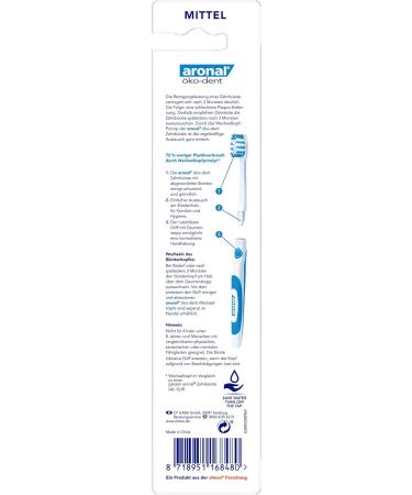 Aronal ko-Dent Toothbrush - Medium Pack of 2 | Eco-Friendly & International Shipping - Buy Online on GoSupps.com