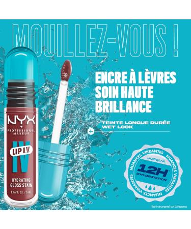 NYX Professional Makeup Lip IV Gloss up to 12h hydration highly pigmented shiny finish Cocoa Quench! - Buy Online on GoSupps.com