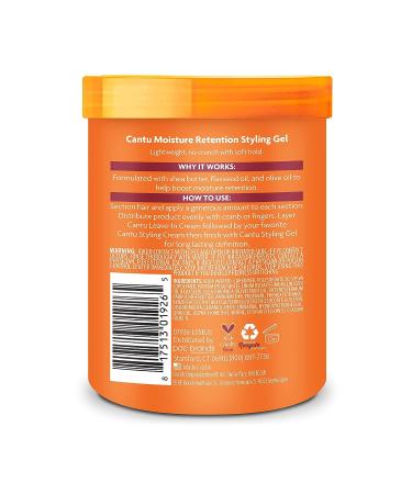 Cantu Moisture Retention Styling Gel 18.5oz - Define and Hydrate Your Curls - Buy Online on GoSupps.com