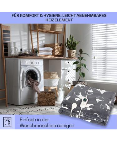 Klarstein XXL Thermal Blanket | 120W Heated Ceiling with Auto Shut-Off | Cuddly & Energy-Saving | Washable Electrical Blanket 200x180 cm - Perfect for Bed Sofa & Camping - Buy Online on GoSupps.com