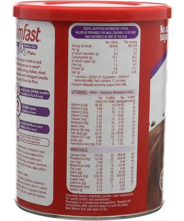 SlimFast Powder Rich Chocolate 450g - Chunky Chocolate Flavor - 1 Pack - Buy Online on GoSupps.com