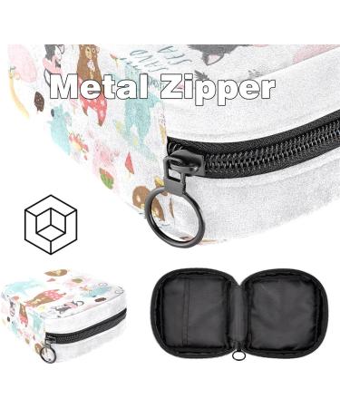 GIAPB Sanitary Napkin Storage Bag | Period Tampon Makeup Pad Pouch | Cartoon Animals Summer Bear - Buy Online on GoSupps.com