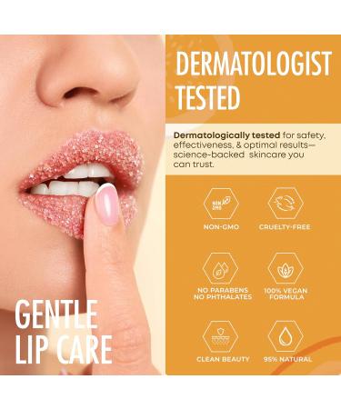 Sundae Glow Lip Scrub with Mango Vanilla Exfoliates Hydrates & Repairs Smooths Softens & Revitalizes Dry Lips Dermatologist Tested Korean Skin Care Clean Beauty Cruelty-Free 1 Pack - Buy Online on GoSupps.com