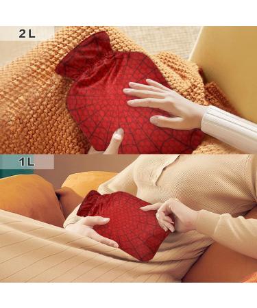Spider Web Hot Water Bottle 1L | BPA Free Small Hot Water Bag for Pain Relief & Therapy | Perfect for Back Pain & Cold Therapy - Buy Online on GoSupps.com