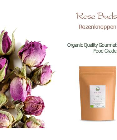 Organic Damascus Rose Buds Bio Tea - Comfortingly Sweet Pink Damascena - Rose Blossom & Petals - Premium 700g & 350g Rose Cereals - Buy Online on GoSupps.com