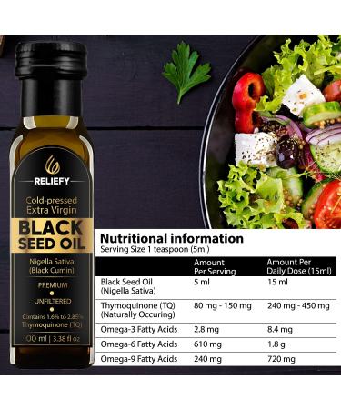 Premium 9X% Ultra Strength Black Seed Oil | 100% Cold-Pressed Nigella Sativa | Rich in Omega 3, 6 & 9 | 100 ml - Buy Online on GoSupps.com
