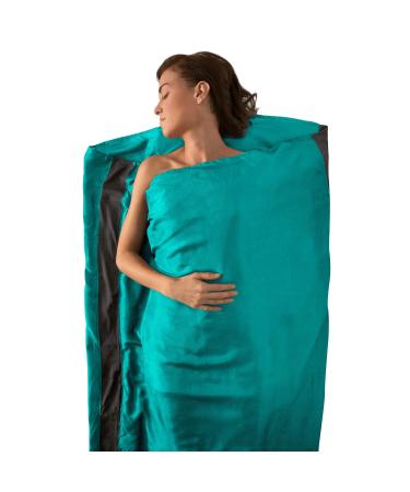 Sea to Summit Premium Silk Sleeping Bag Liner, Rectangular (73x37 inches), Sea Foam