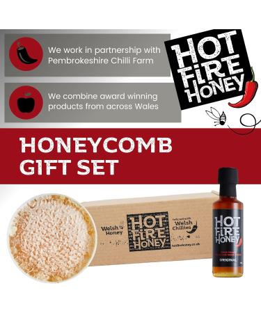 Hot Fire Chilli Honey Gift Set With Welsh Hot Fire Honey And English Section Honeycomb - Buy Online on GoSupps.com