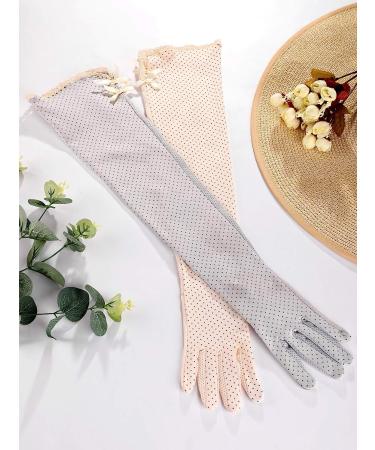 Chuangdi Women UV Sun Protection Driving Gloves - 2 Pairs Touchscreen Arm Sun Block Gloves for Outdoor Sports - Color Set 1 - Buy Online on GoSupps.com