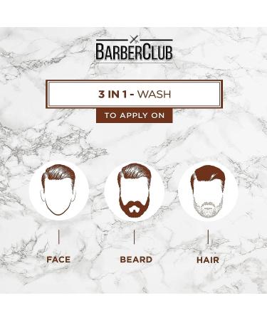 L'Oreal Paris Men Expert BarberClub 3-in-1 Hair Face and Beard Wash Mens Hair Face and Beard Shampoo Cleanses and Conditions with Cedarwood Essential Oil 200ml 3-in-1 Face Hair & Beard Wash - 200 mL - Buy Online on GoSupps.com