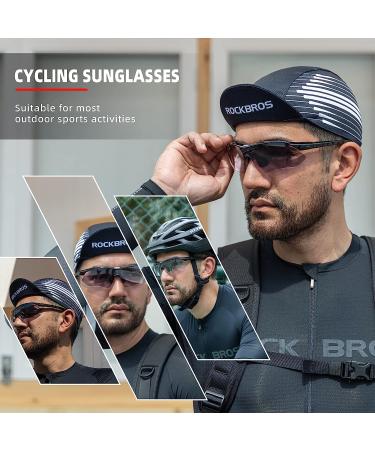 ROCKBROS Photochromic Sports Sunglasses | Men's Cycling Glasses with Removable Elastic Band - Black - Buy Online on GoSupps.com