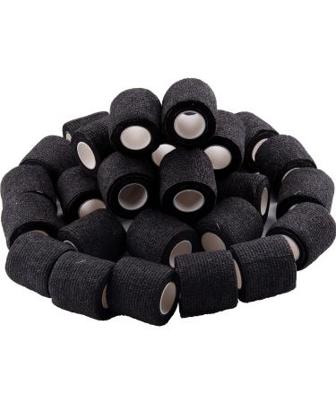 BQTQ 40 Rolls Cohesive Bandage Self Adherent Wrap Tape 2 Inch x 5 Yards - Ideal for Human and Animal Ankle Sprains and Swelling - Black - Buy Online on GoSupps.com