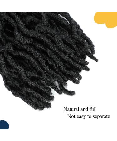 Faux Locs Crochet Hair 14 Inch - 7 Packs Natural Black Goddess Crochet Hair for Black Women - Pre Looped Curly Wave Butterfly Locs Crochet Hair - Synthetic Hair Extensions - Buy Online on GoSupps.com