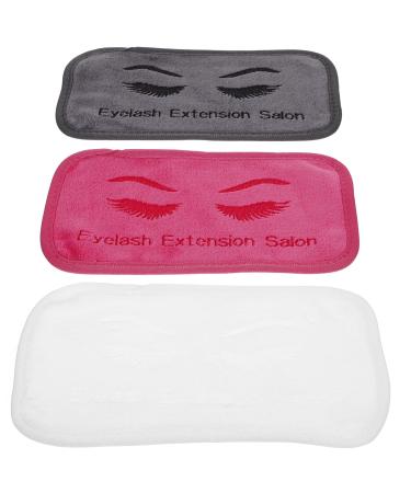 Beavorty 3pcs eyelash tool tools headbands eyelash holder forehead pads eyelash extension forehead cushion eyelash extension forehead bands grafting forehead pads Dark pink fabric supplies