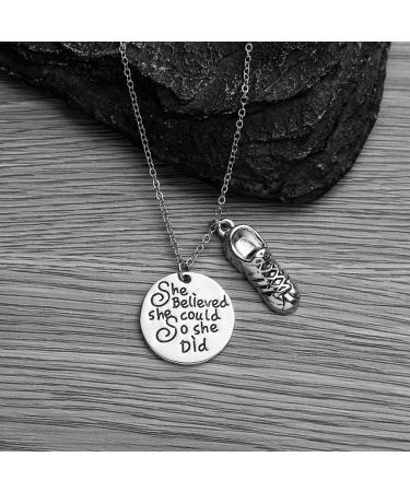 Infinity Collection Running Gifts - She Believed She Could Necklace for Runners - Buy Online on GoSupps.com