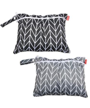 Damero 2pcs Travel Wet and Dry Bag with Handle for Cloth Diaper, Pumping Parts, Clothes, Swimsuit and More, Easy to Grab and Go (Small, Gray Arrows+ Black Arrows) Gray Arrow+Black Arrow Small (2 Count) - Buy Online on GoSupps.com