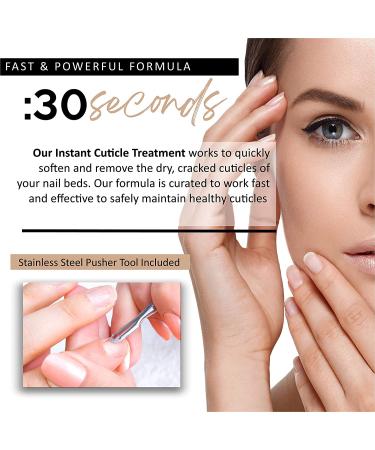 Elavae Manicure Pedicure Kit with Cuticle Oil, Remover Gel, and Pusher Tool - All Natural with Vitamin E for Nail Strength and Softening (3 Piece Set) - Buy Online on GoSupps.com