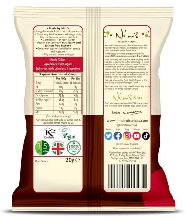 Nim's Selection Box - Apple And Pear Air Dried Crisps - 6 Packs Each - Crisps multipack box Of 12 - Buy Online on GoSupps.com