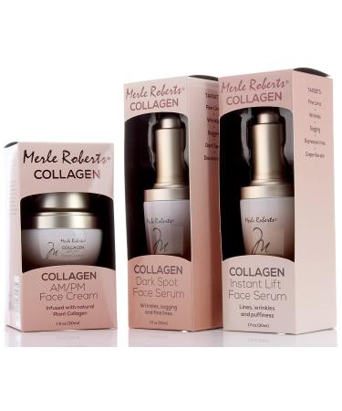 Merle Roberts Dark Spot Serum with Collagen | Anti-Aging Treatment for Wrinkles, Sagging Skin & Fine Lines | Bulgarian Rose & Superfood Botanicals | 1oz - Buy Online on GoSupps.com