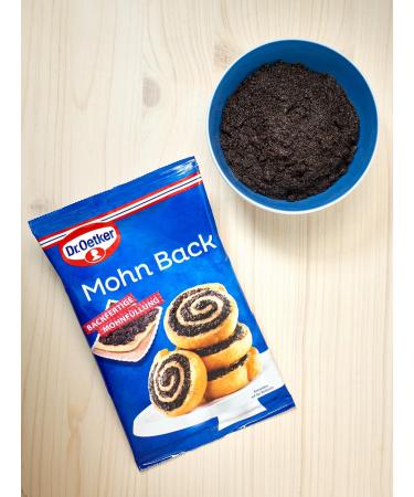 Dr. Oetker Mohn Back 4 Pack - Vegan Blue Poppy Seed Filling for Cakes & Desserts (4 x 250g) | International Shipping Available - Buy Online on GoSupps.com