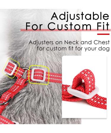 ThinkPet No-Pull Dog Harness | Breathable & Adjustable Running Harness for Small Medium & Large Dogs | Safe Control Padded Reflective Design - Red 1 Pack - Buy Online on GoSupps.com
