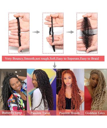 Leeven 30 Inch Passion Twist Crochet Braids Hair for Butterfly Locs - 1 Pack Long Water Wave Crochet Hair | Bohemian Braids 1B# 30 Inch - Buy Online on GoSupps.com