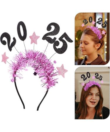 minkissy 2025 New Year Party Headdress New Year Photo Prop Snake Year Headband New Year Hair Accessories New Year Head Bopper New Year Eve Hair Accessories New Years Eve Headband Felt Cloth One Size Rosy - Buy Online on GoSupps.com