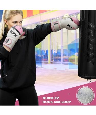 Shop RDX Women's Boxing Gloves - Maya Hide Leather Pink Kickboxing & Sparring Gloves for Martial Arts Training | 8 10 12 oz - Buy Online on GoSupps.com