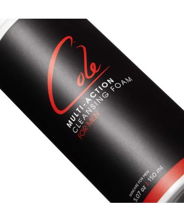 Cole Skincare for Men Multi Action Cleansing Foam - All-in-One Cleanser Exfoliator & Hydrator for All Skin Types | Regulates Oils & Prevents Breakouts - Shop Internationally - Buy Online on GoSupps.com