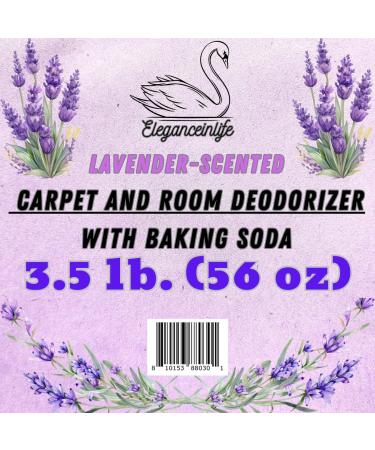 Lavender-Scented Carpet and Room Deodorizer with Baking Soda - Eleganceinlife 3.5 LB (56 oz) - Freshen Your Home Naturally - Buy Online on GoSupps.com