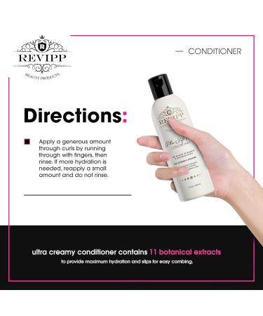 REVIPP Beauty Deep Conditioner for Curly Hair - Hydrating 8oz Conditioner with Avocado Oil & Lemongrass for Dry Damaged Hair - International Shipping Available - Buy Online on GoSupps.com