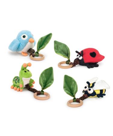 Apple Park Crawling Blue Birdie Teething Baby Toy - Organic Cotton & Bamboo Ring - Buy Online on GoSupps.com