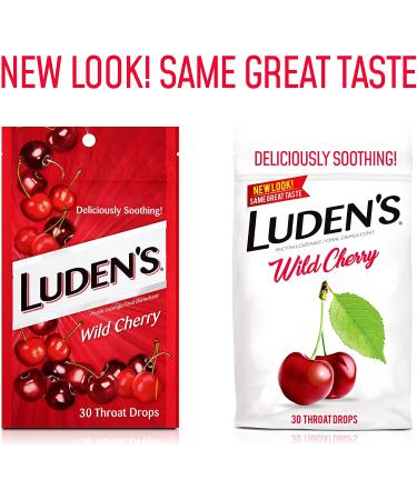 Luden's Wild Cherry Throat Drops - 30 Deliciously Soothing Drops in 1 Bag - Buy Online on GoSupps.com