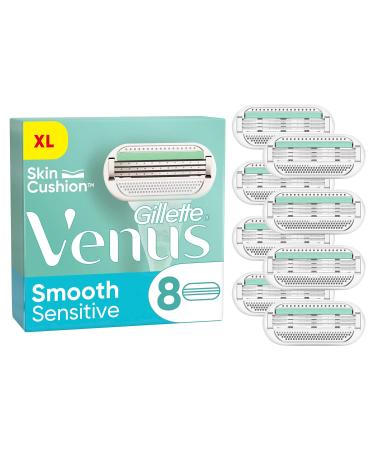 Gillette Venus Deluxe Smooth Sensitive Razor Blades for Women 8 Replacement Blades for Women's Razors with 5-blade White - Buy Online on GoSupps.com