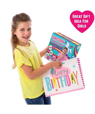 GirlZone Unicorn Lip Gloss Kit - DIY Lip Balm Set for Kids | 22-Piece Gift with Makeup Bag | Fun Girls Toys - Buy Online on GoSupps.com