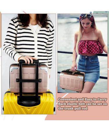 Lzttyee Small Hard Shell Cosmetic Case - Rose Gold | Portable Travel Makeup Suitcase - Buy Online on GoSupps.com