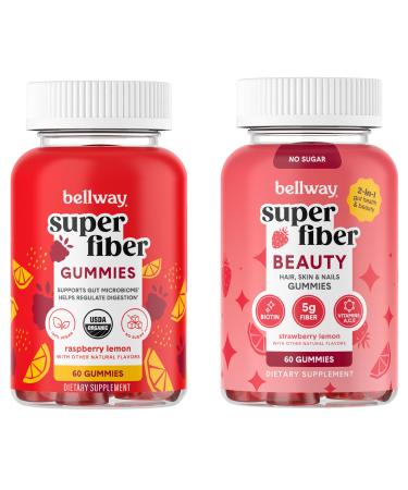 Bellway Super Fiber Gummies Beauty Gummies Bundle